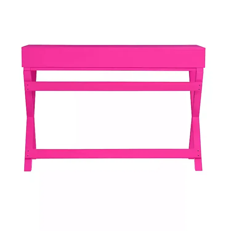 Office Furniture-Kirklands Home Hot Wood 2-Drawer Peggy Desk Pink