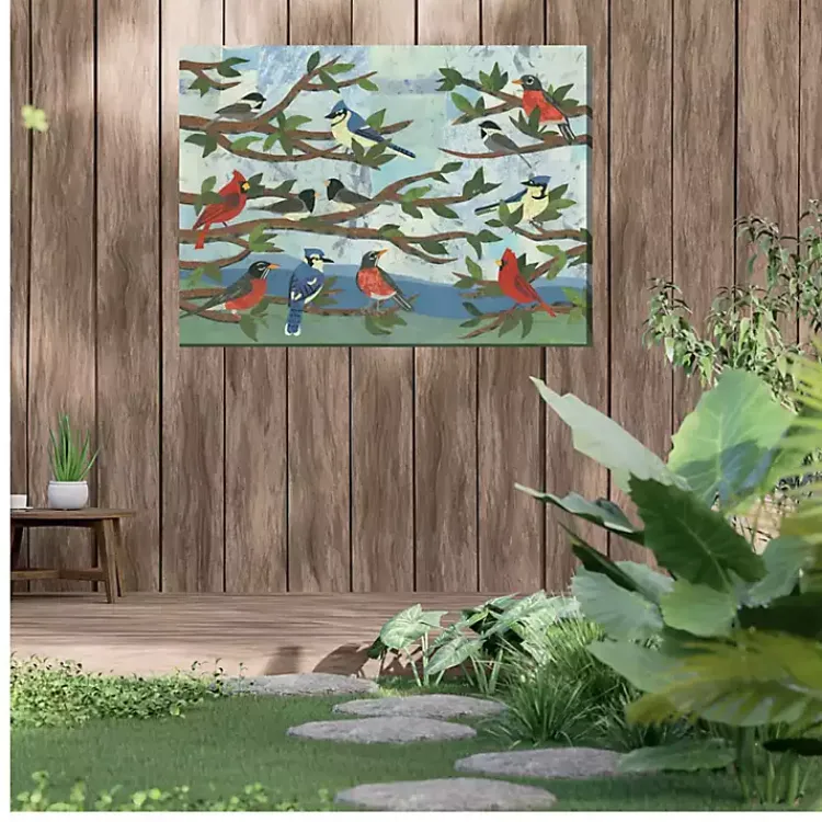 Outdoor Wall Decor-Kirklands Home Mixed Company Outside Canvas Art Print