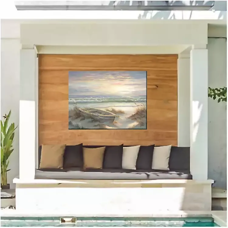 Outdoor Wall Decor-Kirklands Home Old Rowboat Outdoor Canvas Art Print Multi