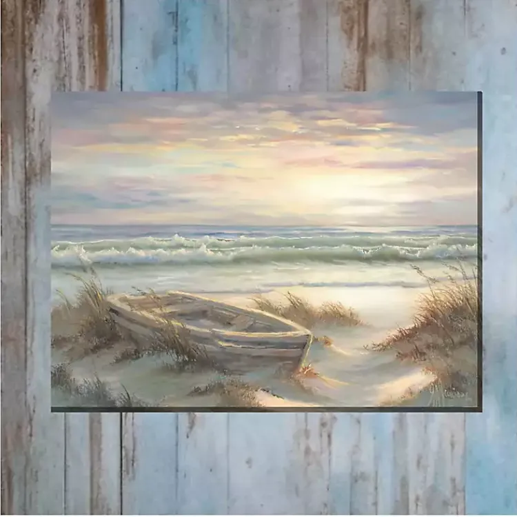 Outdoor Wall Decor-Kirklands Home Old Rowboat Outdoor Canvas Art Print Multi