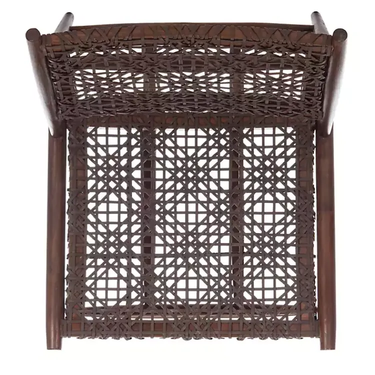 Accent Chairs-Kirklands Home Leather Woven Accent Chair Brown