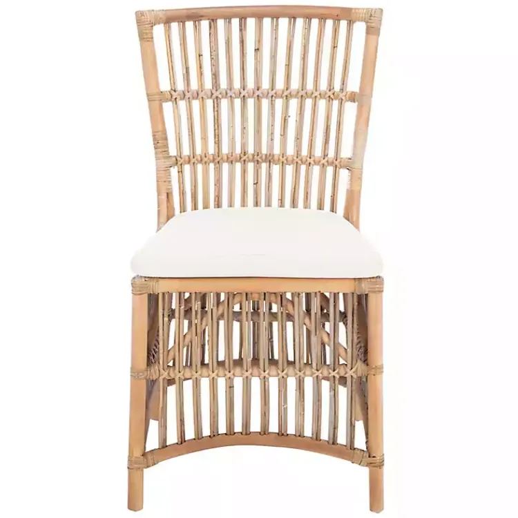 Dining Chairs-Kirklands Home Rattan Erika Dining Chairs, Set of 2 White