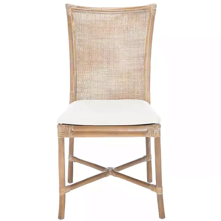 Dining Chairs-Kirklands Home Rattan Chiara Dining Chairs, Set of 2 White