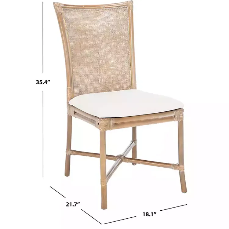 Dining Chairs-Kirklands Home Rattan Chiara Dining Chairs, Set of 2 White