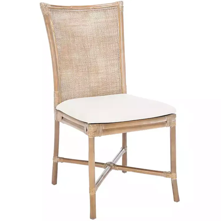 Dining Chairs-Kirklands Home Rattan Chiara Dining Chairs, Set of 2 White
