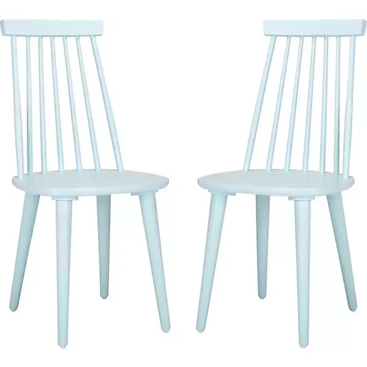 Dining Chairs-Kirklands Home Pale Burris Dining Chairs, Set of 2 Blue