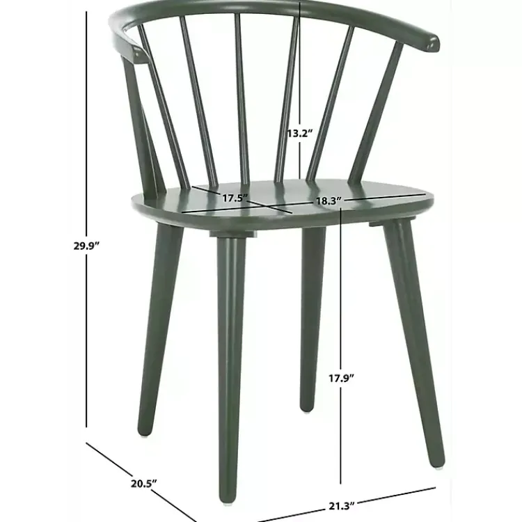 Dining Chairs-Kirklands Home Dark Blanchard Dining Chairs, Set of 2 Green