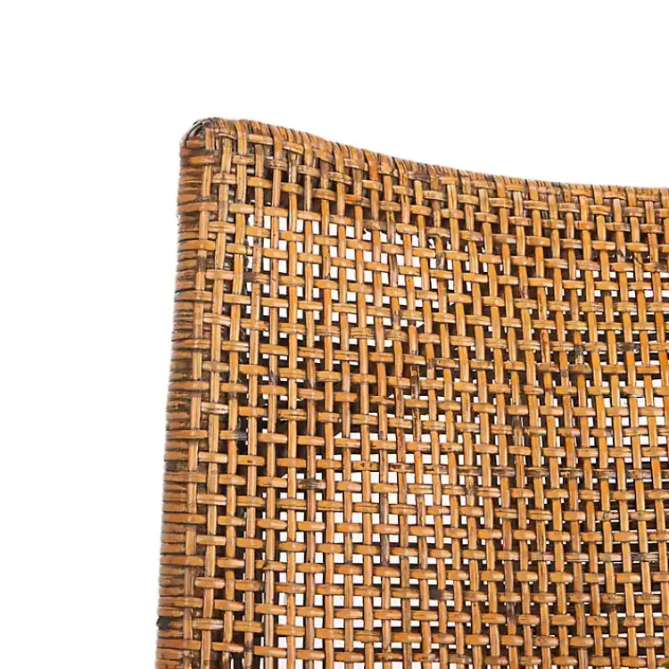 Accent Chairs-Kirklands Home Dark Rattan and Mahogany Gianni Accent Chair Brown