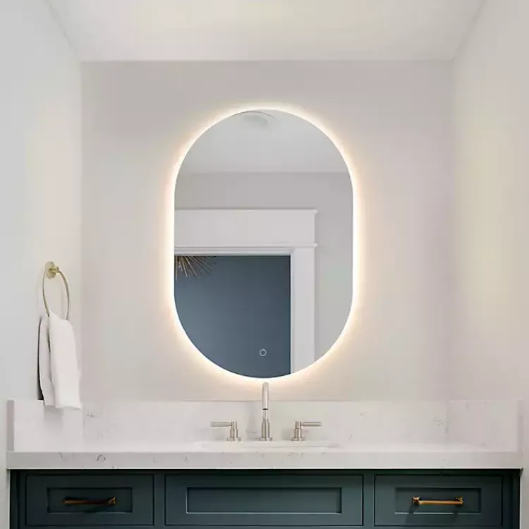 Decorative Mirrors-Kirklands Home Oval Jax LED Wall Mirror