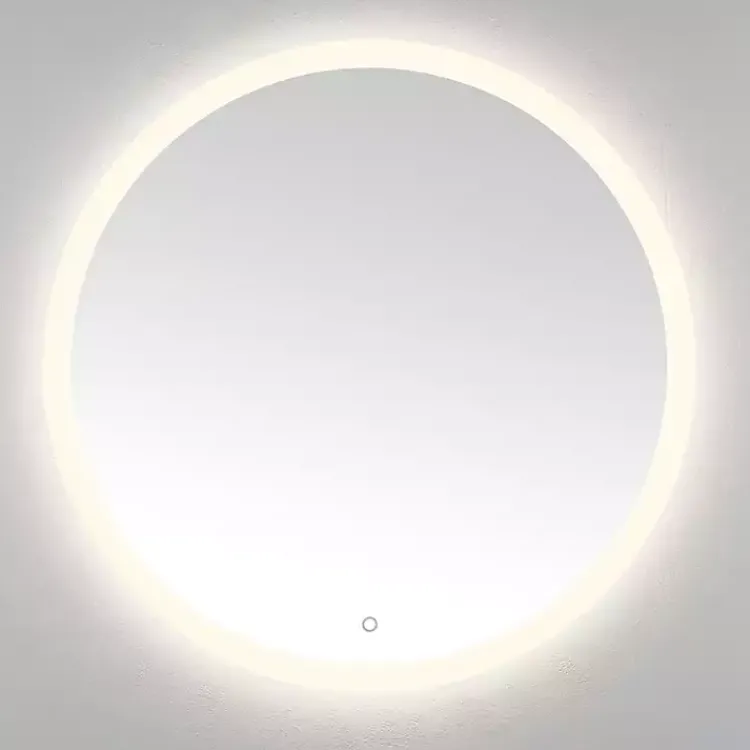 Decorative Mirrors-Kirklands Home Round Whit LED Wall Mirror