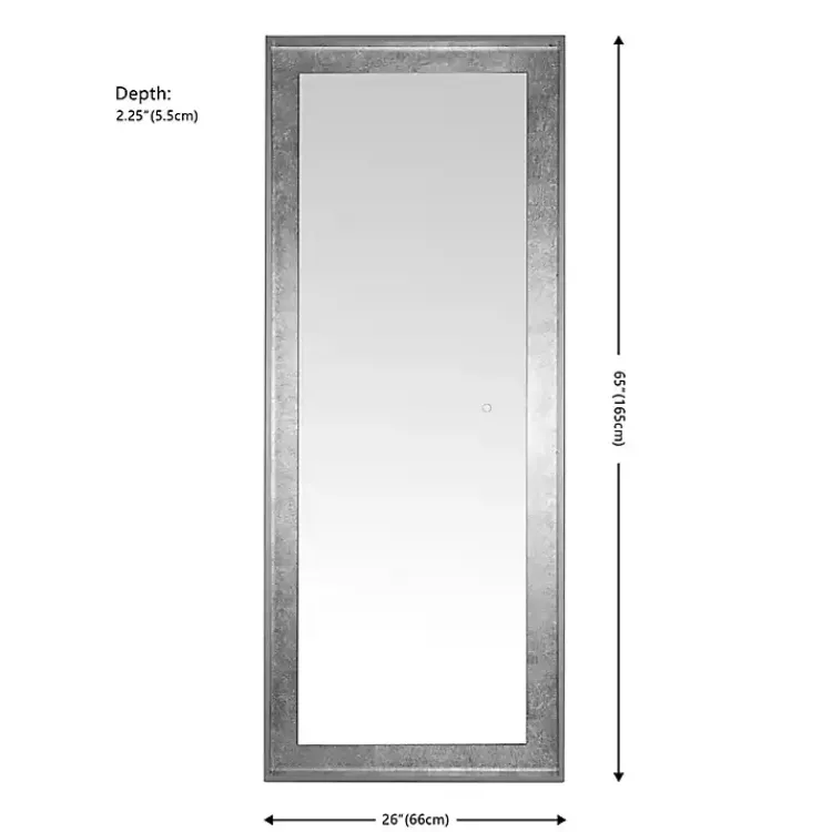 Full Length & Floor Mirrors-Kirklands Home Montauk LED Full Length Mirror Silver