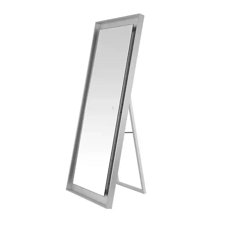 Full Length & Floor Mirrors-Kirklands Home Montauk LED Full Length Mirror Silver