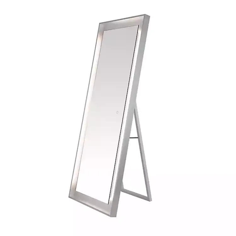 Full Length & Floor Mirrors-Kirklands Home Montauk LED Full Length Mirror Silver