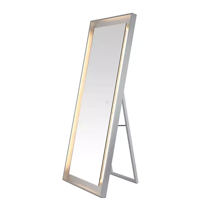 Full Length & Floor Mirrors-Kirklands Home Montauk LED Full Length Mirror Silver