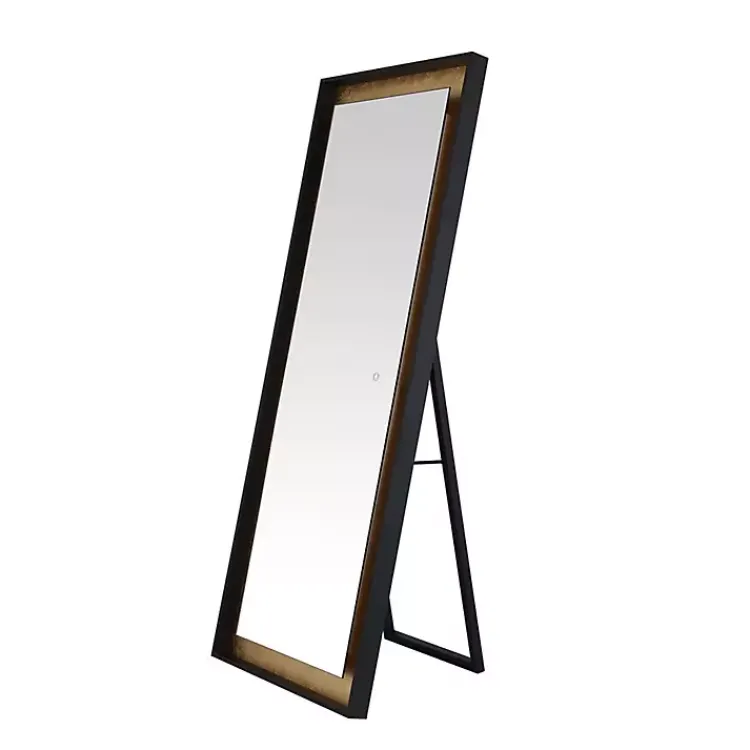 Full Length & Floor Mirrors-Kirklands Home Montauk LED Full Length Mirror Gold