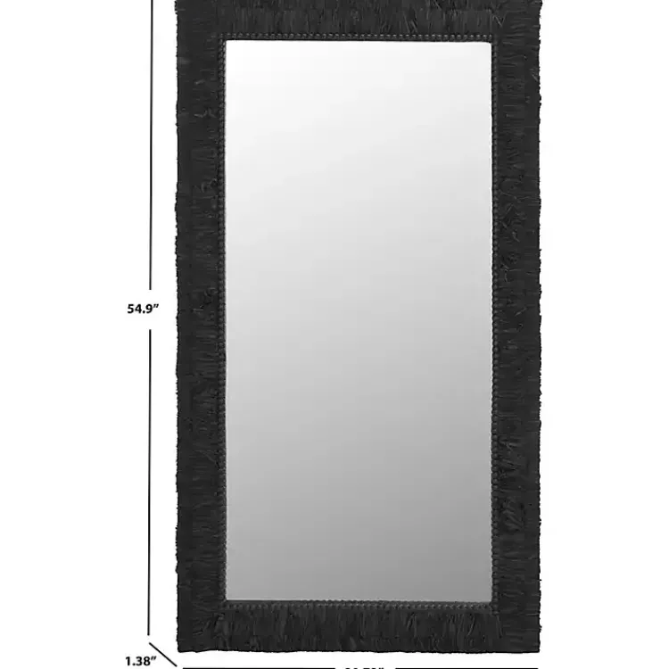Decorative Mirrors-Kirklands Home Textured Zoelle Wall Mirror Black