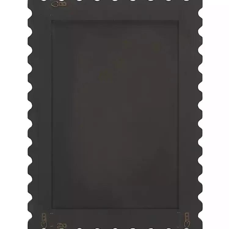 Decorative Mirrors-Kirklands Home Angular Scalloped Nadia Wall Mirror Black