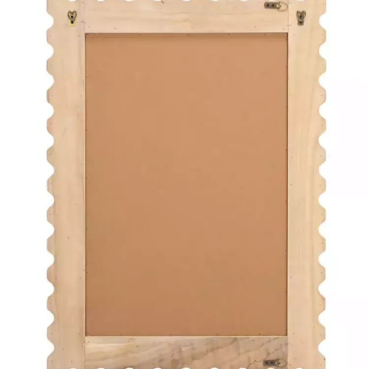 Decorative Mirrors-Kirklands Home Cream Angular Scalloped Nadia Wall Mirror White