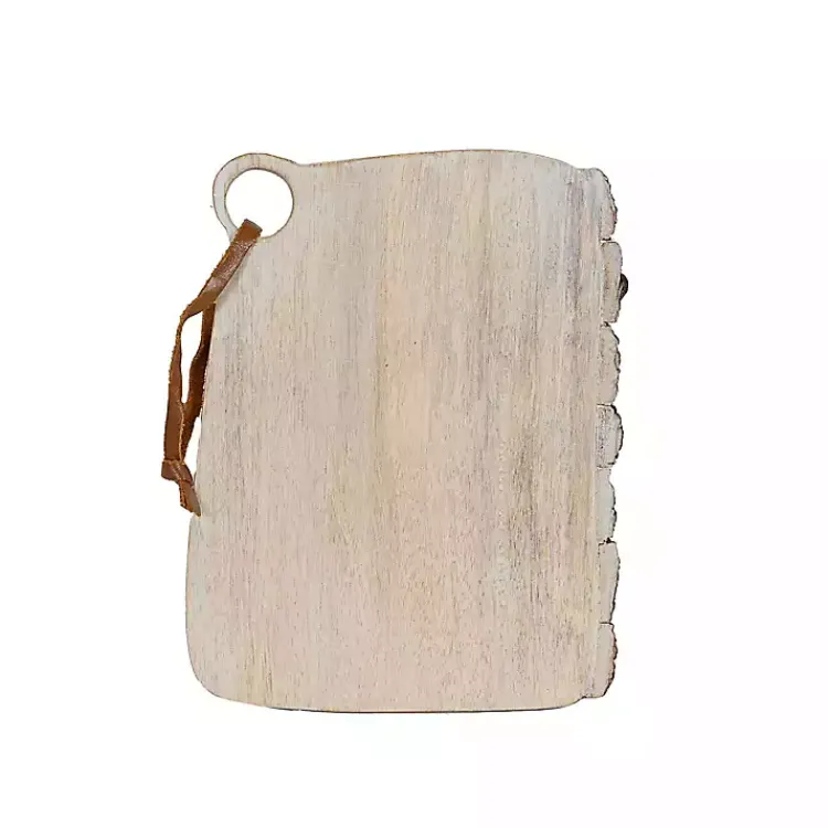 Serving & Entertaining-Kirklands Home Whitewashed Live Edge Wooden Cutting Board