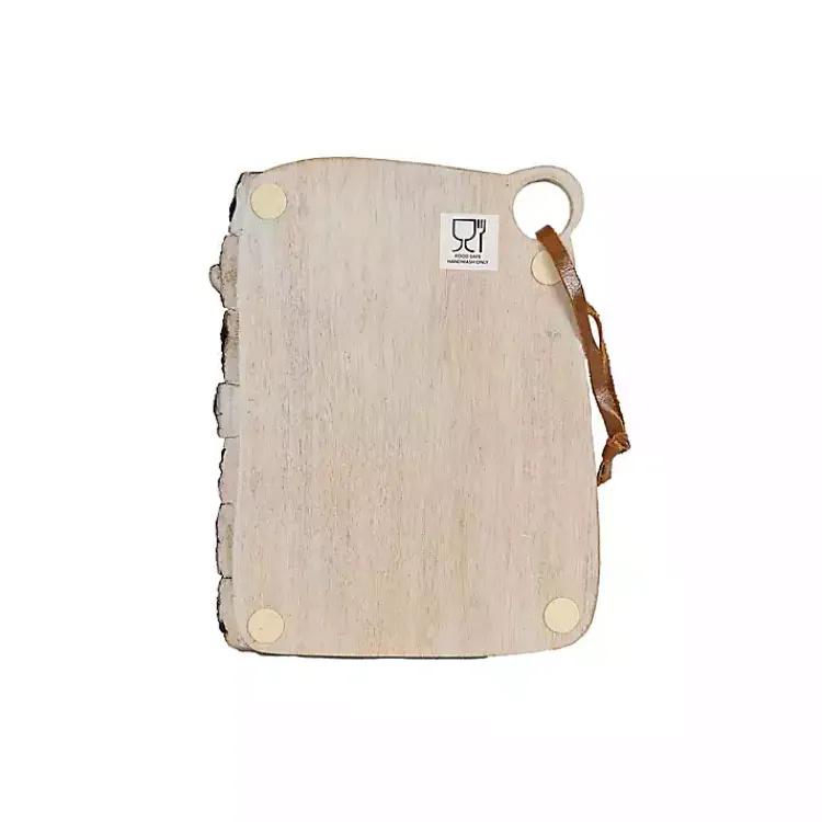 Serving & Entertaining-Kirklands Home Whitewashed Live Edge Wooden Cutting Board