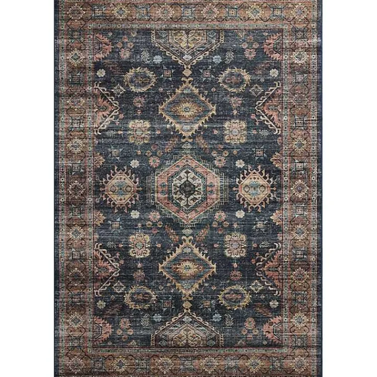 Area Rugs-Kirklands Home Anniston Denim Sunset Area Rug, 5x8