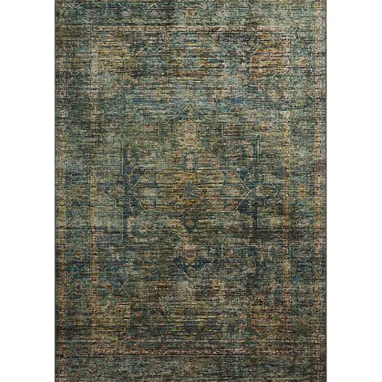 Area Rugs-Kirklands Home Anniston Vintage Blue Area Rug, 5x8