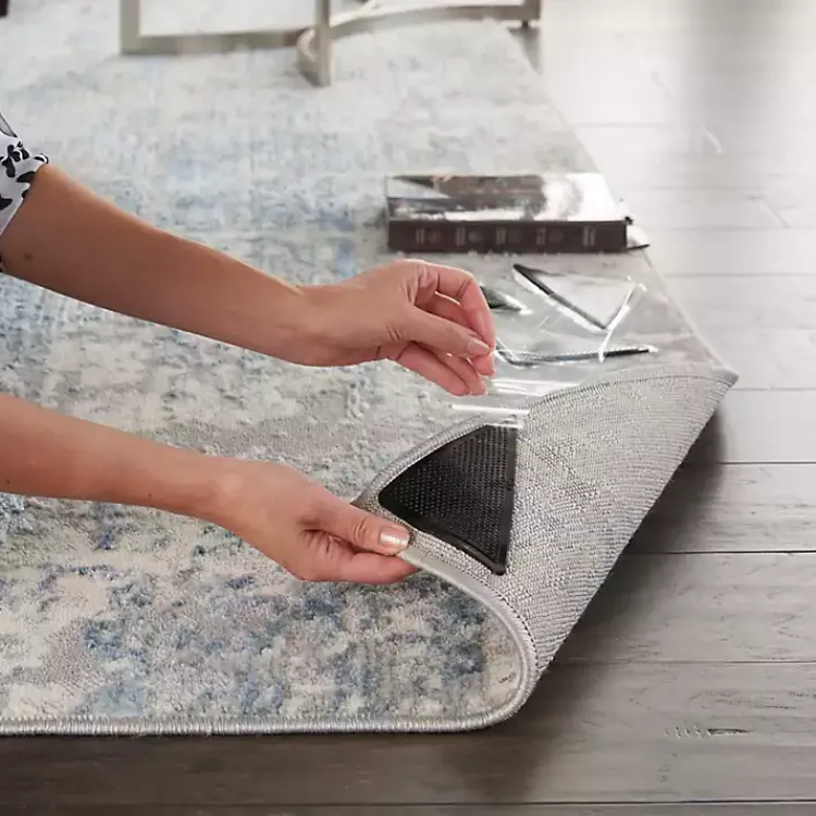 Area Rugs-Kirklands Home Triangle Rug Grippers, Set of 8 Black