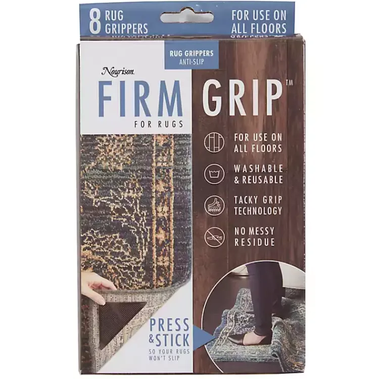 Area Rugs-Kirklands Home Triangle Rug Grippers, Set of 8 Black