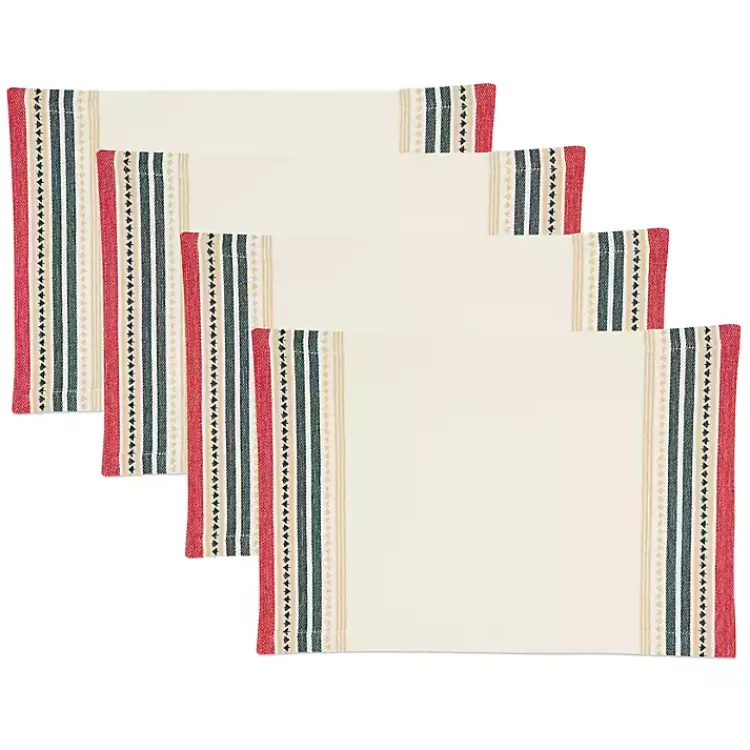 Table Linens-Kirklands Home Merry Pines Cotton Placemats, Set of 4