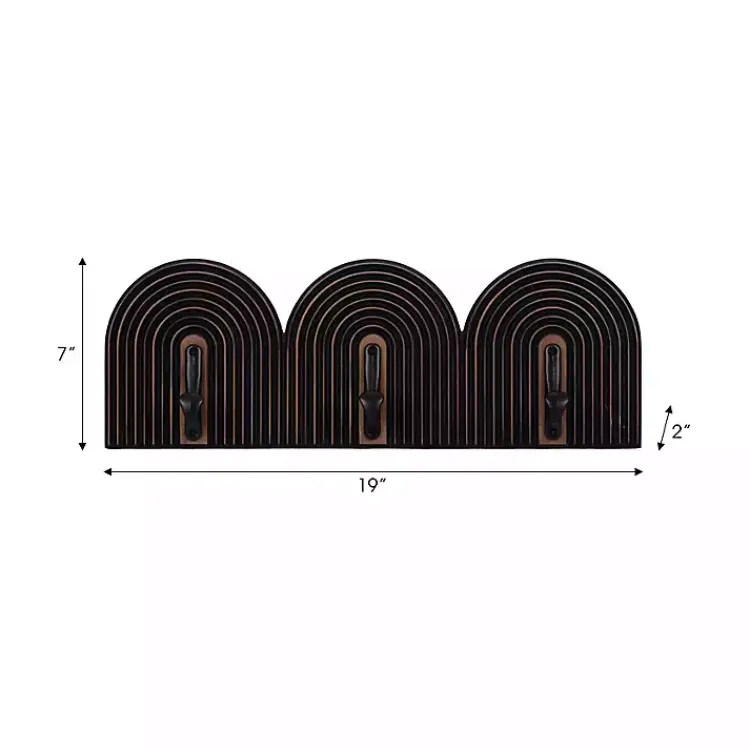 Hooks-Kirklands Home Black Arched Wall Hooks