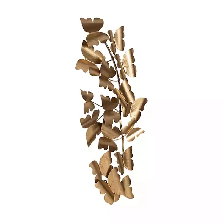 Wall Plaques-Kirklands Home Butterflies in Flight Wall Plaque Gold