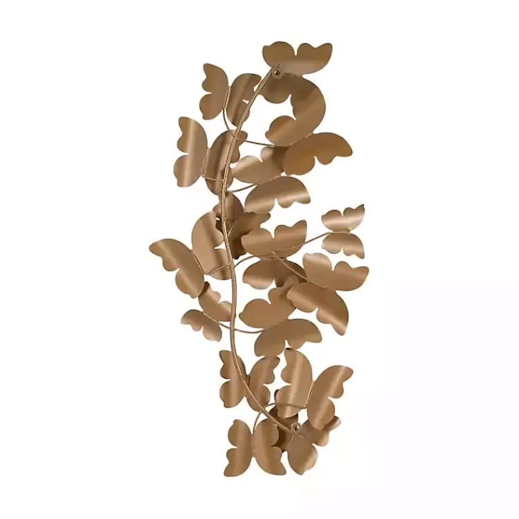 Wall Plaques-Kirklands Home Butterflies in Flight Wall Plaque Gold