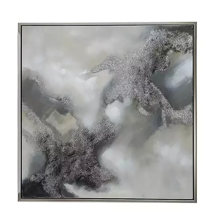 Canvas Art-Kirklands Home Stormy Skies Framed Canvas Art Print Gray