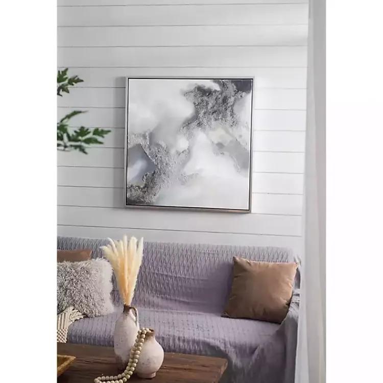 Canvas Art-Kirklands Home Stormy Skies Framed Canvas Art Print Gray