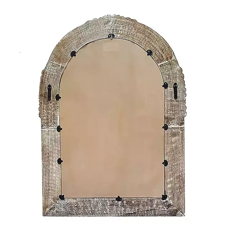 Decorative Mirrors-Kirklands Home Carved Wood Scroll Arch Wall Mirror