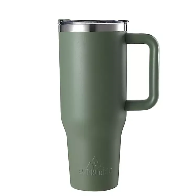 Glassware & Drinkware-Kirklands Home Sage 40 oz. Insulated Travel Tumbler Green