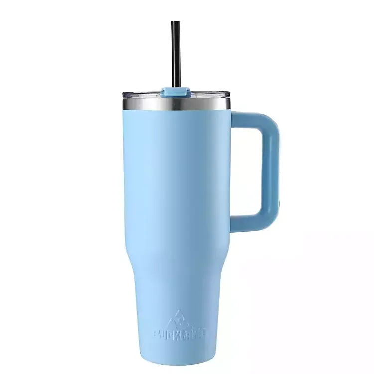 Glassware & Drinkware-Kirklands Home Light 40 oz. Insulated Travel Tumbler Blue