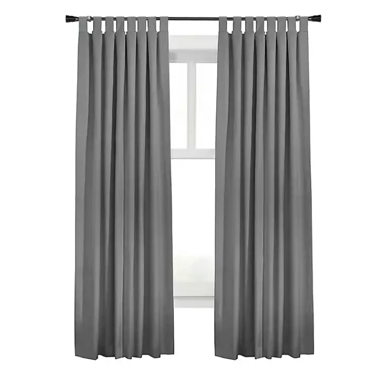 Curtains & Drapes-Kirklands Home Dark Ventura Blackout Curtain Panel, 95 in. Gray