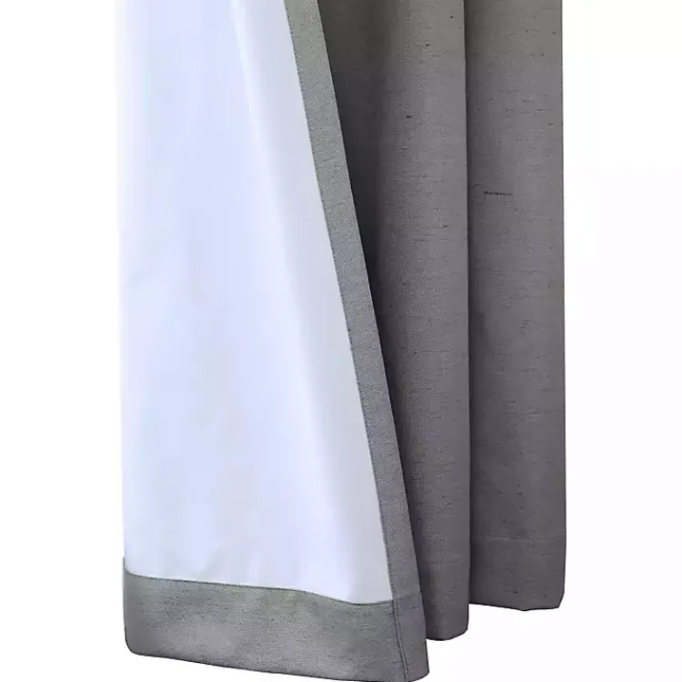 Curtains & Drapes-Kirklands Home Dark Ventura Blackout Curtain Panel, 95 in. Gray