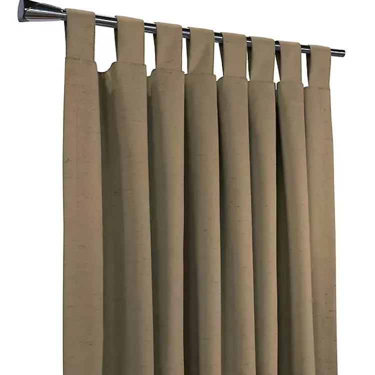 Curtains & Drapes-Kirklands Home Taupe Ventura Blackout Curtain Panel, 95 in. Tan