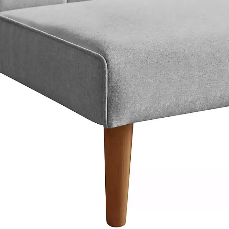 Sofas & Loveseats-Kirklands Home Woven Channel Convertible Sofa Gray