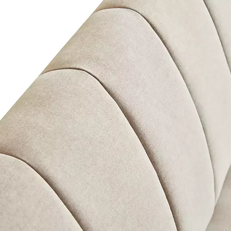 Sofas & Loveseats-Kirklands Home Neutral Woven Channel Convertible Sofa Tan