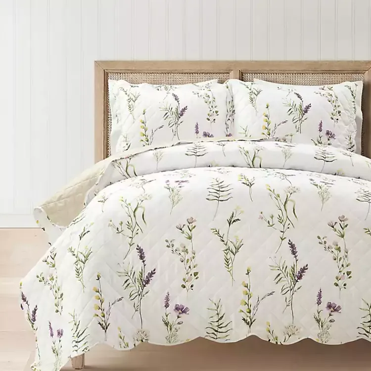 Quilts-Kirklands Home Watercolor Wildflower 3-pc. King Quilt Set