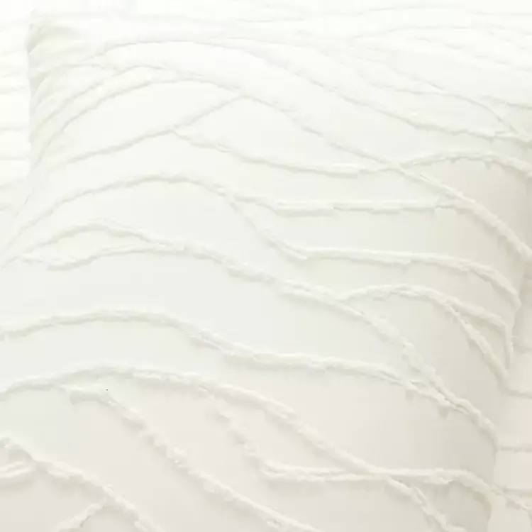 Comforters-Kirklands Home Jacquard Wave 3-pc. King Comforter Set White