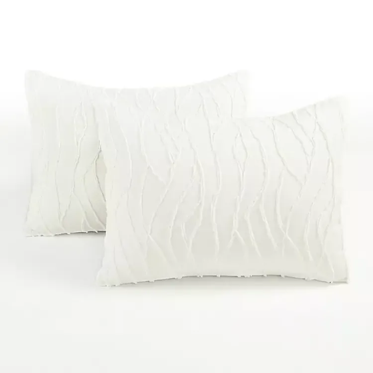 Comforters-Kirklands Home Jacquard Wave 3-pc. King Comforter Set White