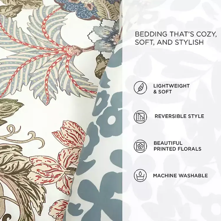 Comforters-Kirklands Home Floral Sydney Reversible 3-pc. Queen Comforter Set Multi