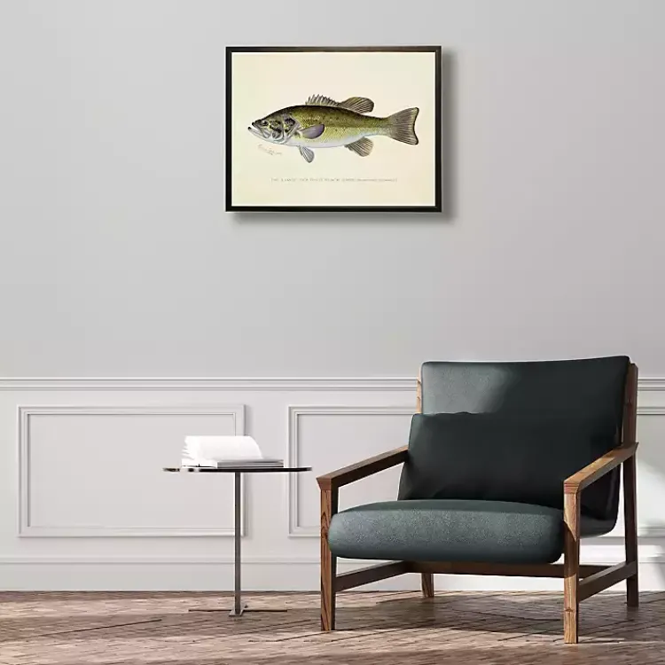 Framed Art-Kirklands Home Vintage Large Mouthed Bass Framed Art Print