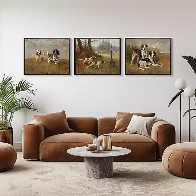 Framed Art-Kirklands Home Brown Pointer Dogs Framed Art Print