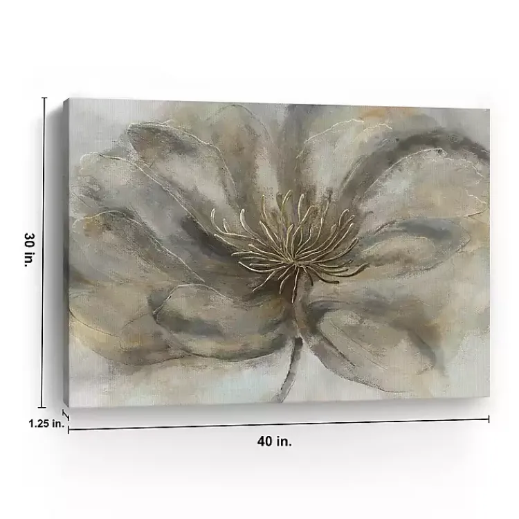 Canvas Art-Kirklands Home Wildflower Canvas Art Print Gray