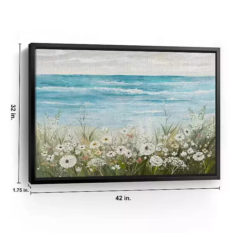 Canvas Art-Kirklands Home Floral Coast Black Framed Canvas Art Print